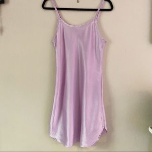 Galligan & O’Malley• vintage lilac pink purple silky slip dress
